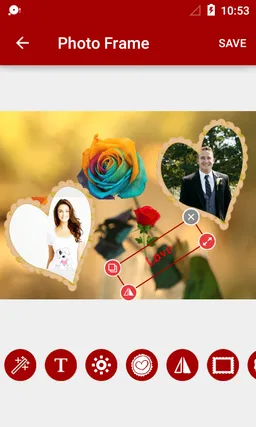 Rose Dual Photo Frame screenshot 5