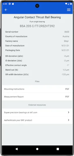 SKF Super-precision manager screenshot 10