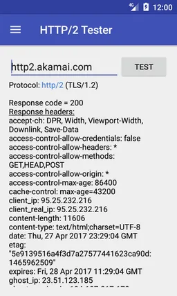 HTTP/2 Tester screenshot 6