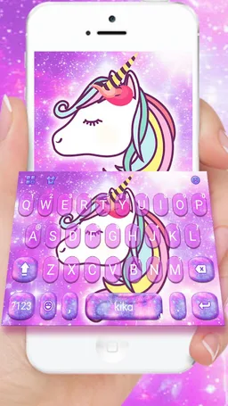 Adorable Galaxy Unicorn Keyboa screenshot 1