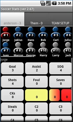 Soccer Stats w/ Timer screenshot 1