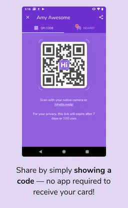 HiHello: Contact Exchange screenshot 1