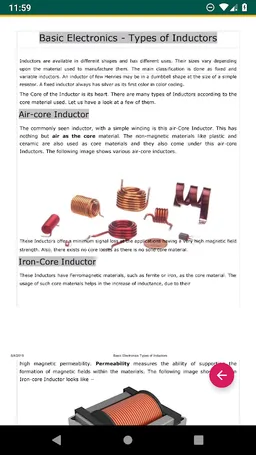 Electronics Tutorial Offline screenshot 1