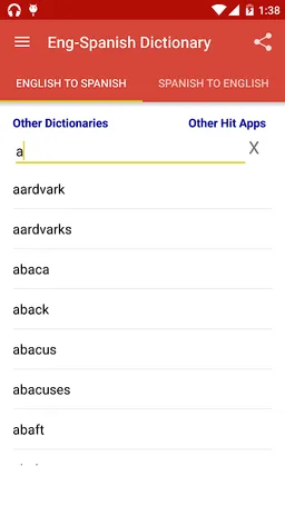 Offline English Spanish Dictionary screenshot 2