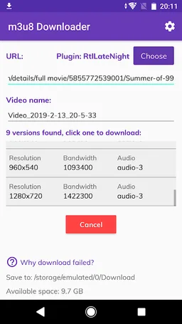 RtlLateNight extractor(LJ Video Downloader plugin) screenshot 2