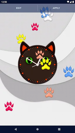 Cute Kitty Clock Wallpaper screenshot 6