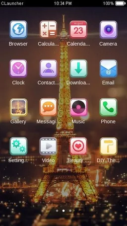 Night view of Paris theme screenshot 4