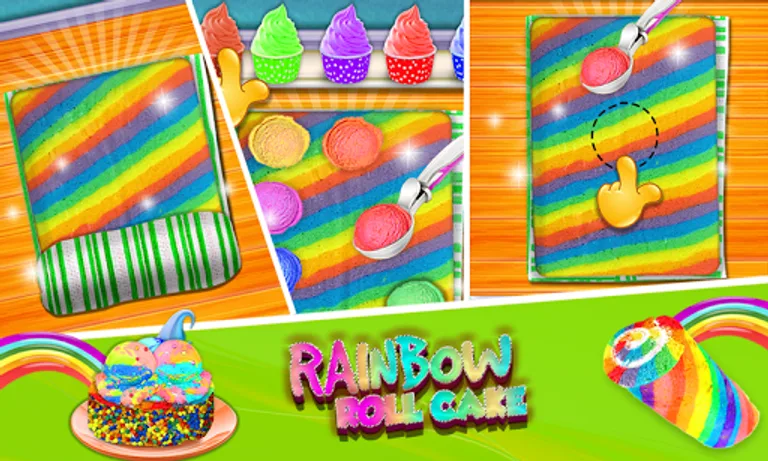 Rainbow Swiss Roll Cake Maker! New Cooking Game screenshot 3