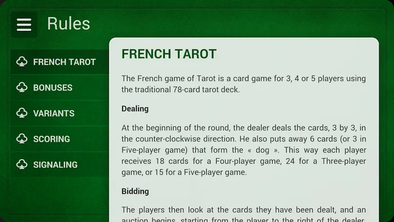 French Tarot screenshot 8