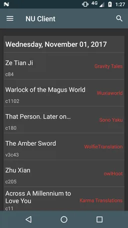 NU Client screenshot 1