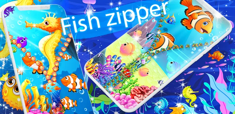 Fish zipper lock screen cover image