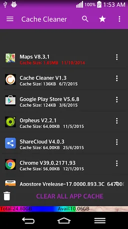 App Cache Cleaner screenshot 1