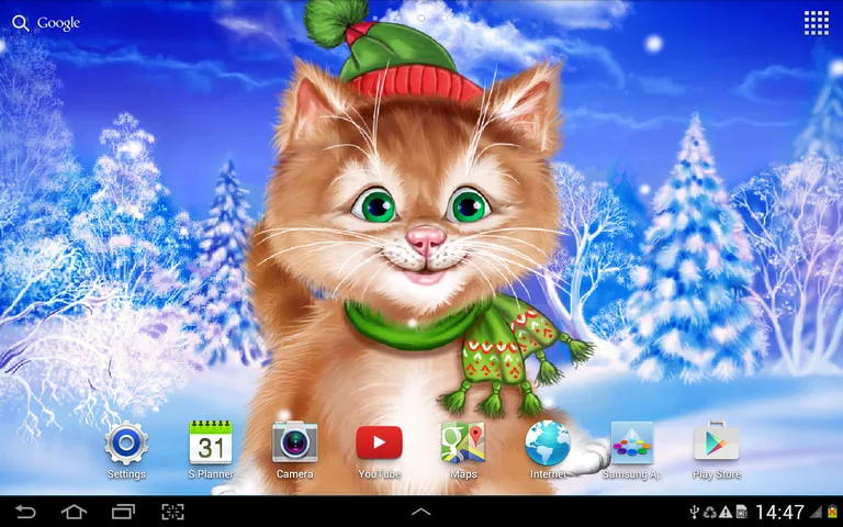 Winter Cat Live Wallpaper screenshot 2