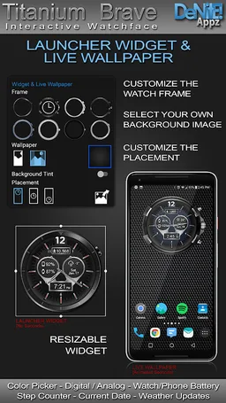Titanium Brave HD WatchFace Wi screenshot 7