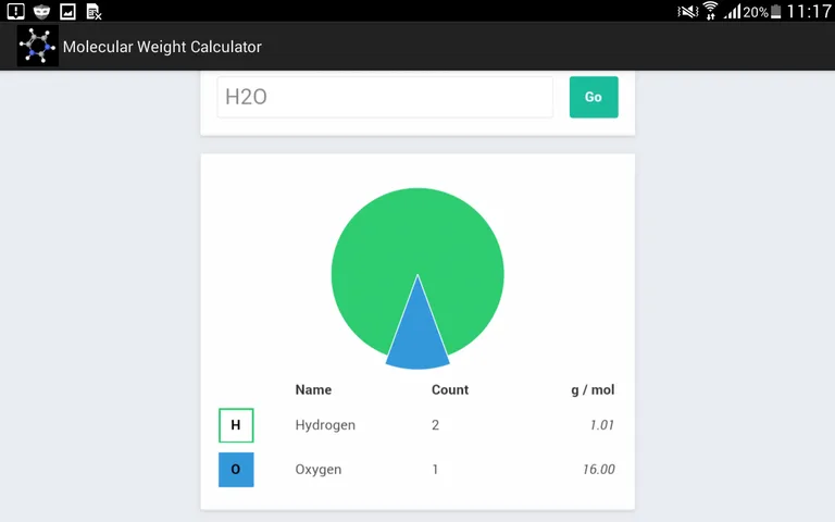 MolMass screenshot 2
