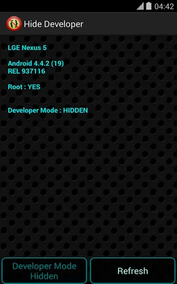 Hide Developer screenshot 1