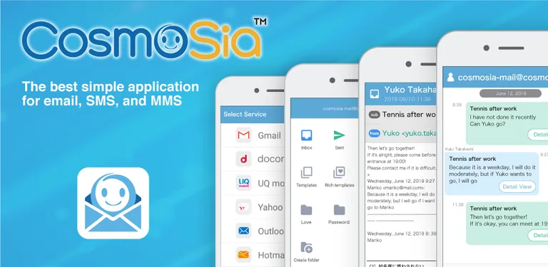 App for Gmail SMS etc：CosmoSia cover image