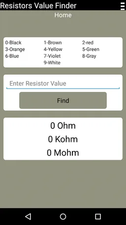 Resistors Value Finder screenshot 1