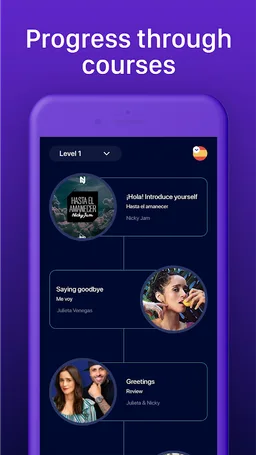Lirica Spanish German learning screenshot 8