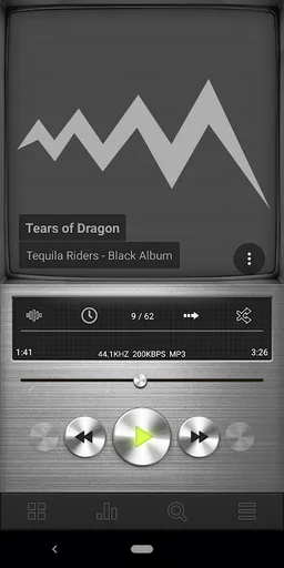 Poweramp skin Retro Metallic screenshot 4