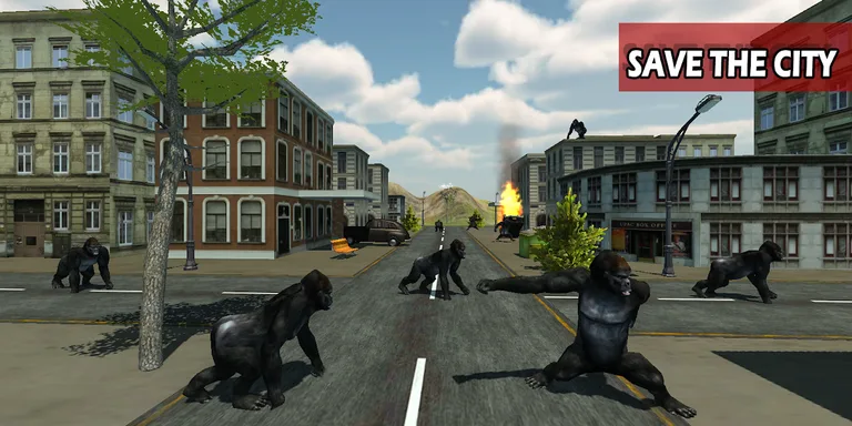 Angry gorilla shooting fps 3D screenshot 1