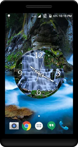 Waterfall Clock Live Wallpaper screenshot 4