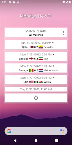 Widget for World Cup screenshot 4