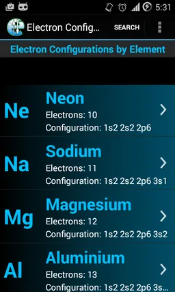Electron Config Lite screenshot 2