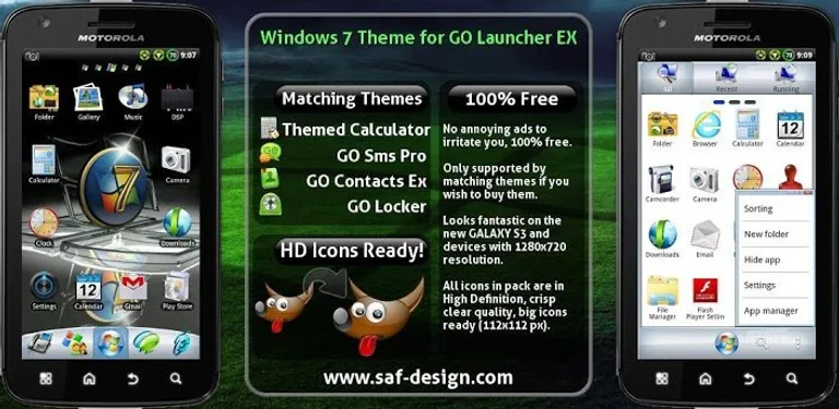 Windows 7 GO Launcher EX Theme cover image