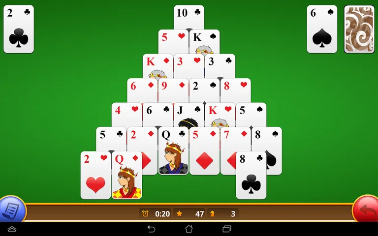 Classic Pyramid Solitaire screenshot 1
