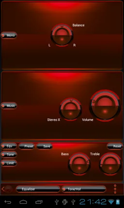Poweramp skin Black Red screenshot 10