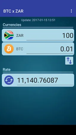 Bitcoin x South African Rand screenshot 2