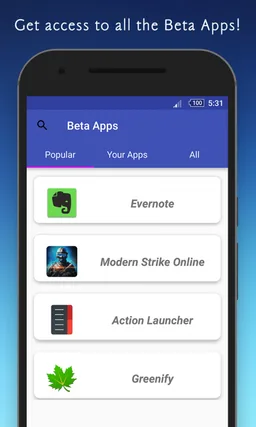 Beta Apps screenshot 1