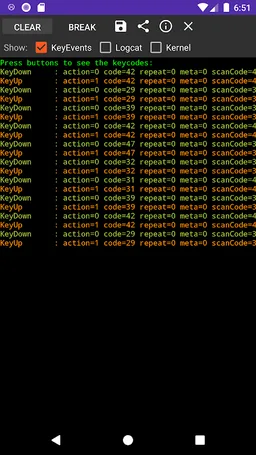 KeyEvent Display screenshot 1