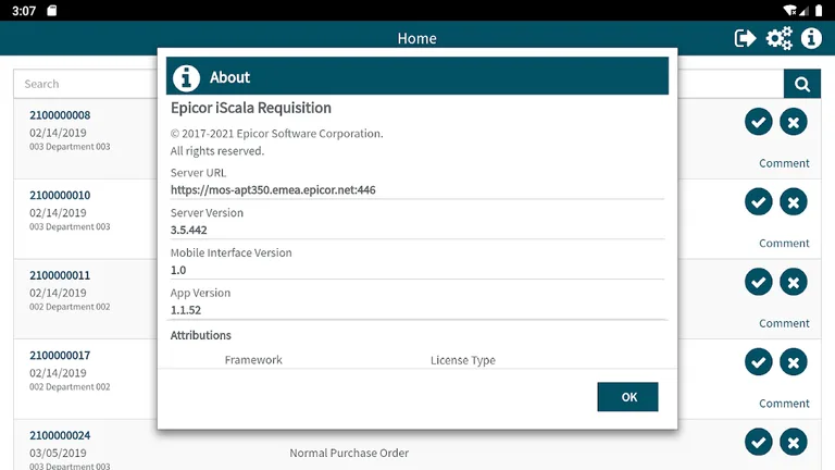 Epicor iScala Requisition screenshot 20