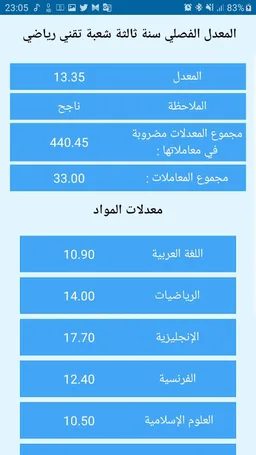 حاسب المعدل Lycée screenshot 7