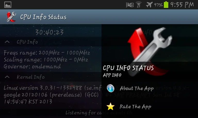 CPU Info Status full screenshot 4