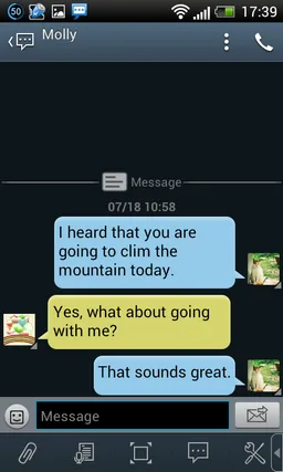 Handcent 6 Skin(Samsung style) screenshot 2