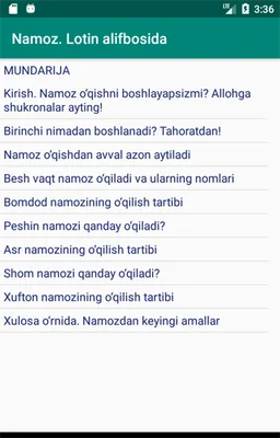 Namoz. Lotin alifbosida screenshot 2