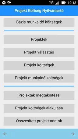 Projekt Költség Nyilvántartó - SQL screenshot 1
