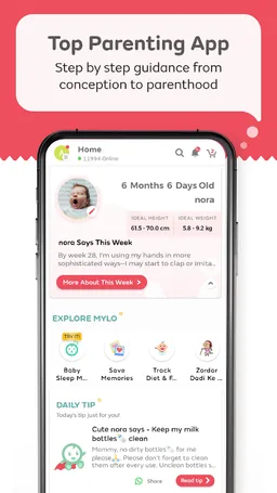 Mylo Pregnancy & Parenting App screenshot 1