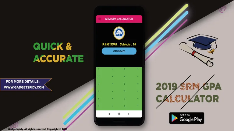 SRM GPA CALCULATOR screenshot 1