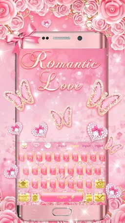 Pink Butterfly Keyboard screenshot 1