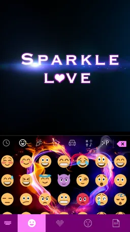 Sparkle Love 💘 Keyboard Theme screenshot 6