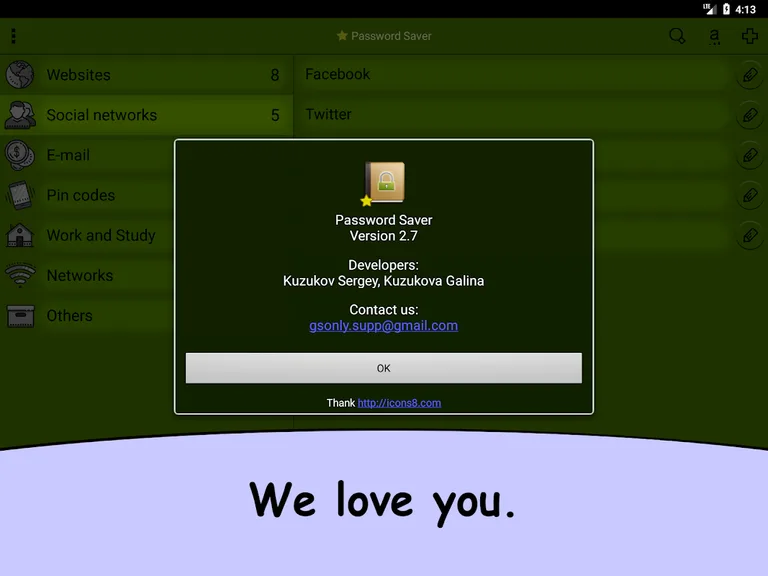 Password Saver - simple and secure screenshot 10