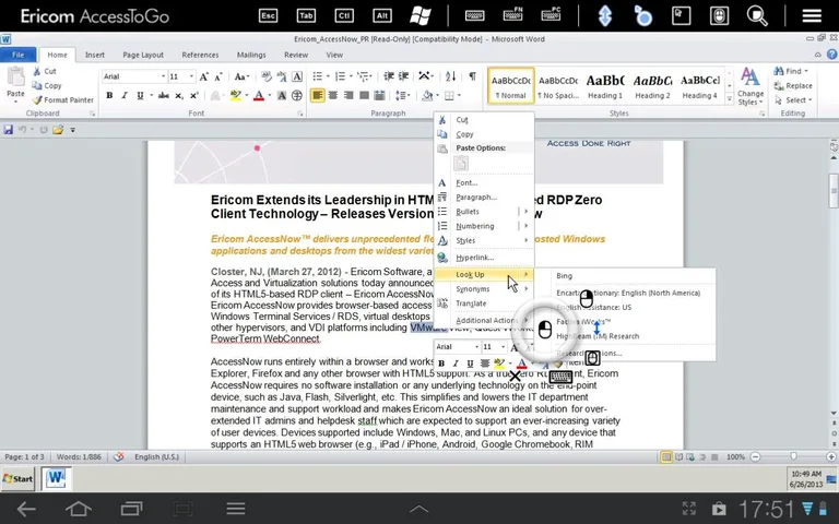 AccessToGo RDP/Remote Desktop screenshot 1