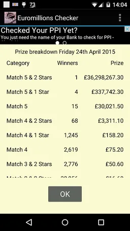 Euromillions Checker screenshot 5