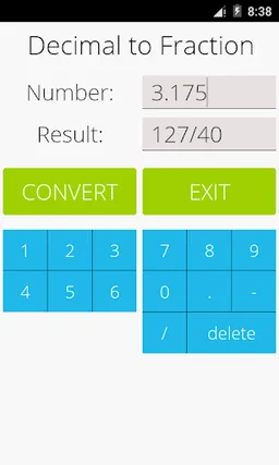Decimal to Fraction Pro screenshot 1