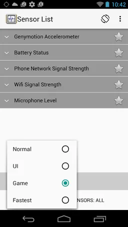 Sensor List screenshot 4