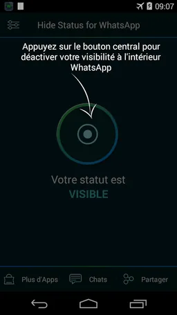 Hide status screenshot 2